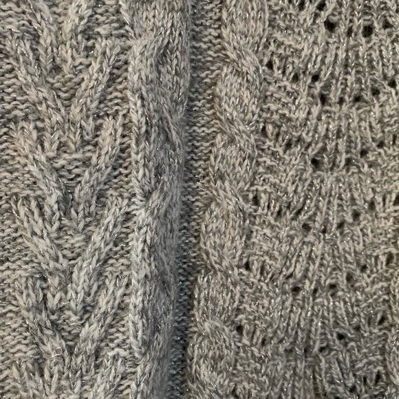 Sparkle & Fade Short Sleeve Glitter Sweater Sz L - Picture 4 of 6